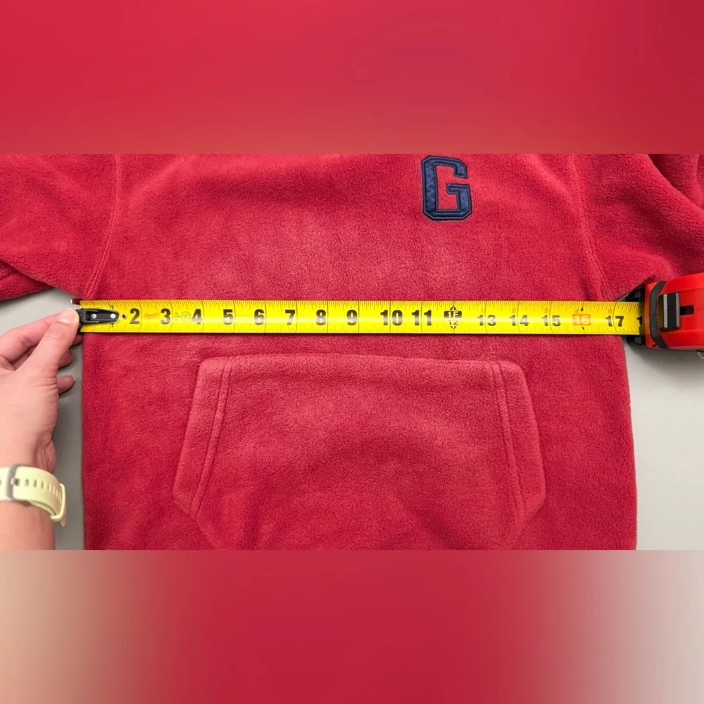 GAP Kids red fleece hoodie in size XS (4)